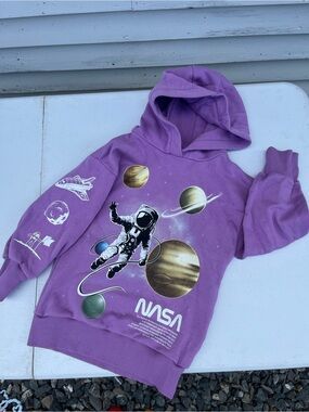 Purple Kids NASA Hoodie